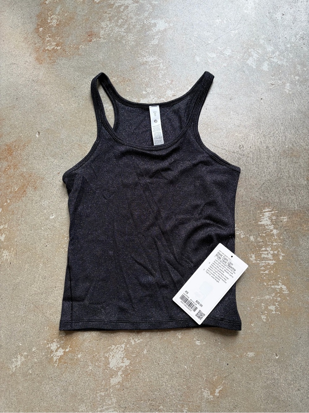 Lululemon hold tight thin strap lurex black